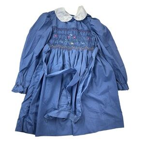Polly Flinders vintage hand smocked dress size 6
